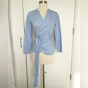 J.Crew | Twill Wrap Blouse